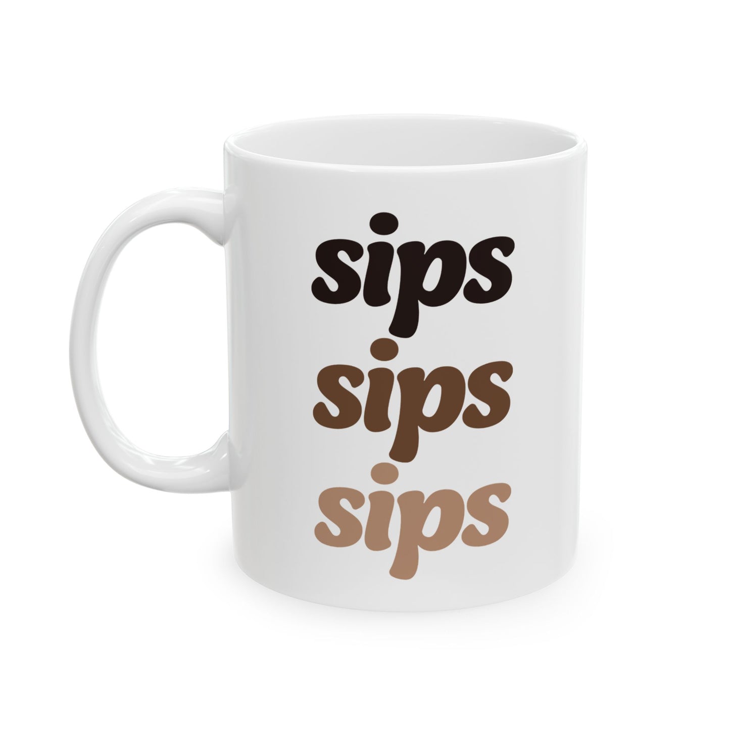 Sips Ceramic Mug — For Coffee & Tea (11oz)